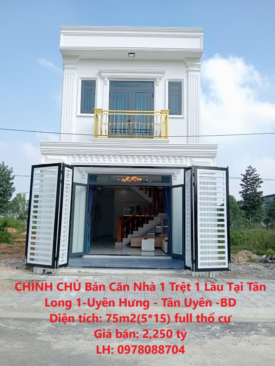 CHÍNH CHỦ Bán Căn Nhà 1 Trệt 1 Lầu Tại Tân Long 1-Uyên Hưng - Tân Uyên -BD2150719