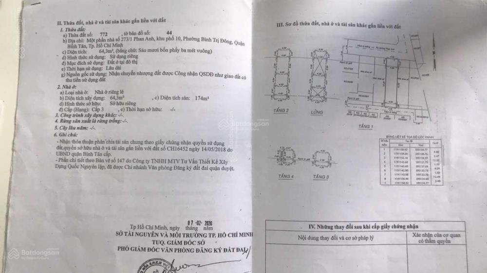 Bán nhà 3 lầu và kho sản xuất đường Phan Anh 321m2 giá 22,5 tỷ đã tách ra 5 sổ2076462