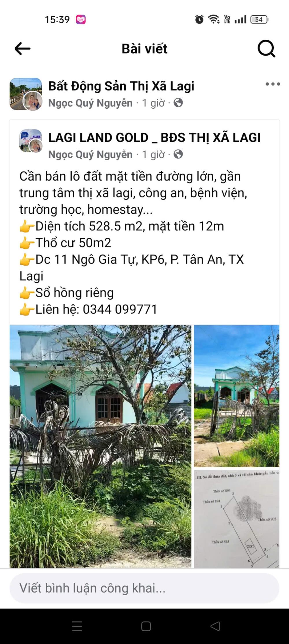 Chính Chủ Cần Bán Lô Đất KP6, P. Tân An, TX Lagi  Bình Thuận2107317