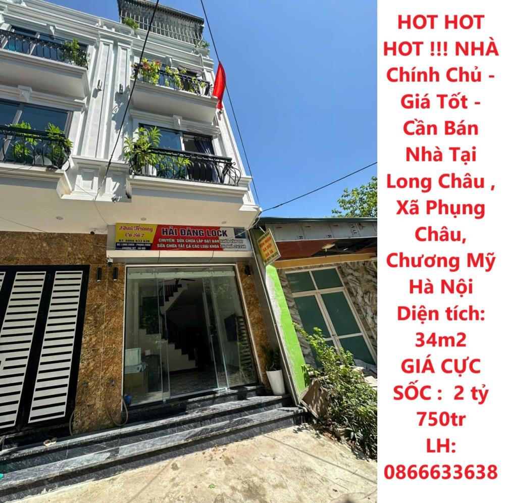 HOT HOT HOT !!! NHÀ Chính Chủ - Giá Tốt - Cần Bán Nhà Tại Long Châu , Xã Phụng Châu, Chương Mỹ Hà Nội2128256