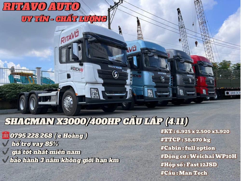 Shacman x3000•460HP• cầu láp (4.11 ) động cơ Weichai thế hệ mới WP10.5H460E502209626