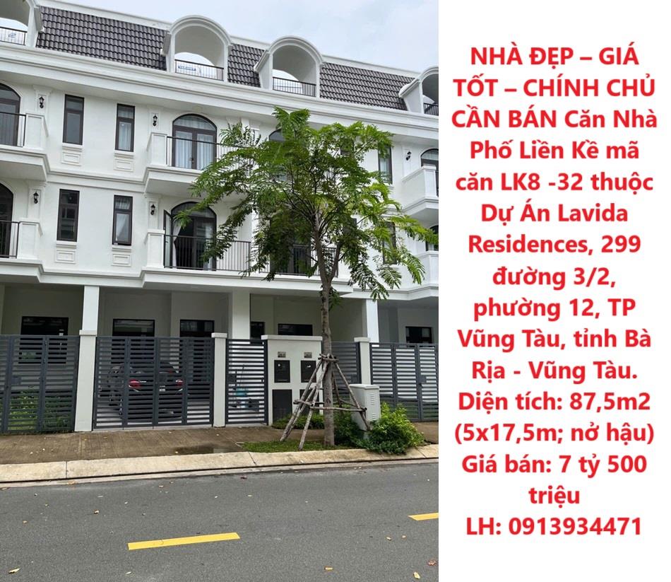 NHÀ ĐẸP – GIÁ TỐT – CHÍNH CHỦ CẦN BÁN Căn Nhà Phố Liền Kề mã căn LK8 -322098519