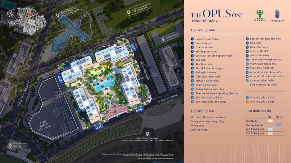 Thông tin 30 căn hộ 3PN tại The Opus One, VinHomes, Quận 92154887