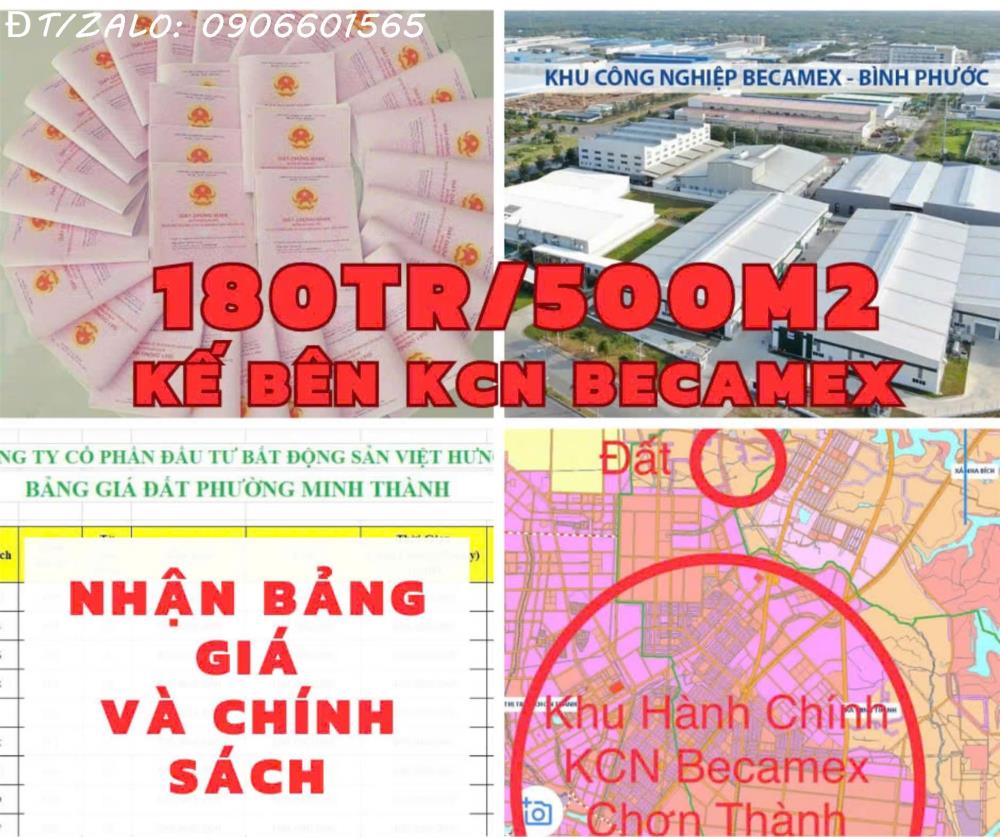 Bán Đất sổ Sẵn Ngay KCN Becamex Bình Phước Giá Chỉ 960 Nghìn/m2.Đừờng DH01. Phường Minh Thành, Kp5, Thị xã Chơn Thành, Tỉnh Bình Phước2086969