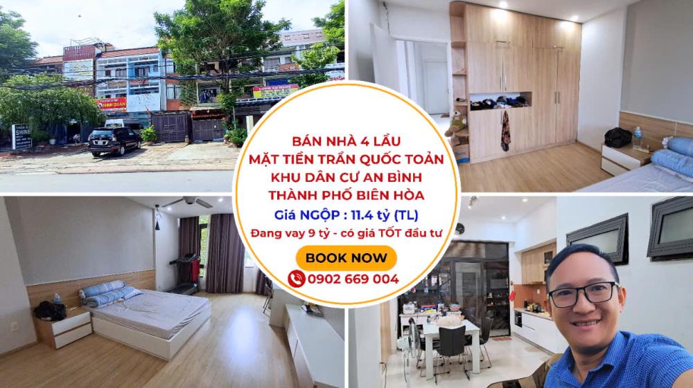 Cơ Hội Vàng Cho Nhà Đầu Tư - Bán Gấp Nhà 4 Lầu Mặt Tiền Trần Quốc Toản, Khu Dân Cư An Bình Sonadezi, Biên Hòa2112628