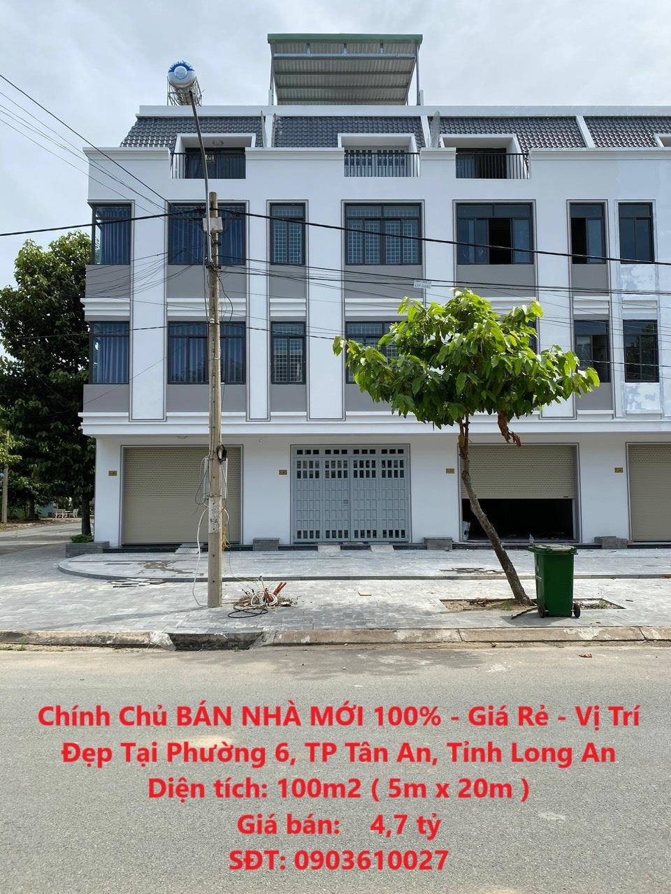 Chính Chủ BÁN NHÀ MỚI 100% - Giá Rẻ - Vị Trí Đẹp Tại Phường 6, TP Tân An, Tỉnh Long An2108581