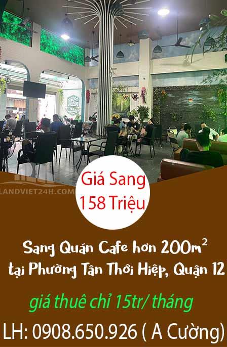 Sang Quán Cafe hơn 200m² tại Phường Tân Thới Hiệp, Quận 12 – Giá 158 Triệu2141632