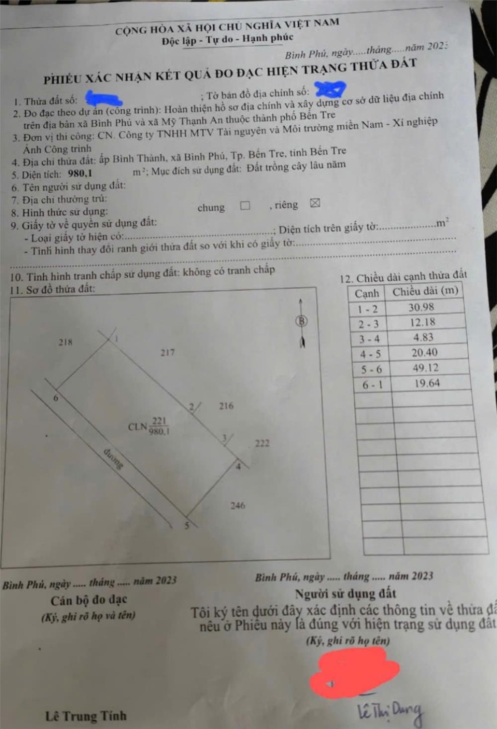 Đất Đẹp - Giá Tốt - Chính Chủ Cần Bán Lô Đất Vị Trí Đẹp Tại  Xã Bình Phú, Thành phố Bến Tre2142095