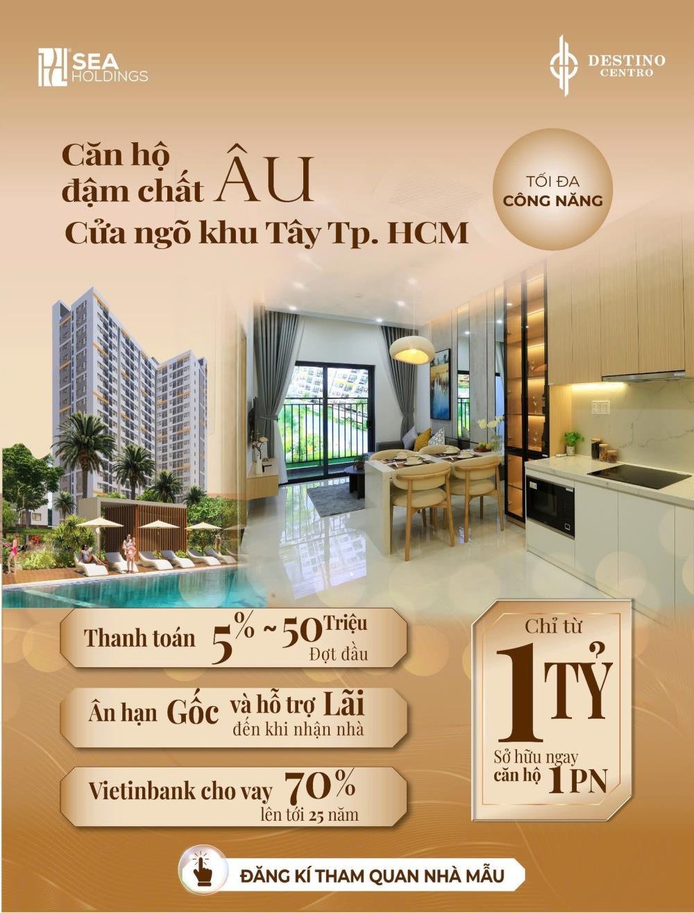 Căn hộ cao cấp, giá tốt ngay mặt tiền Quốc Lộ 1A trả góp 6 triệu!2131566