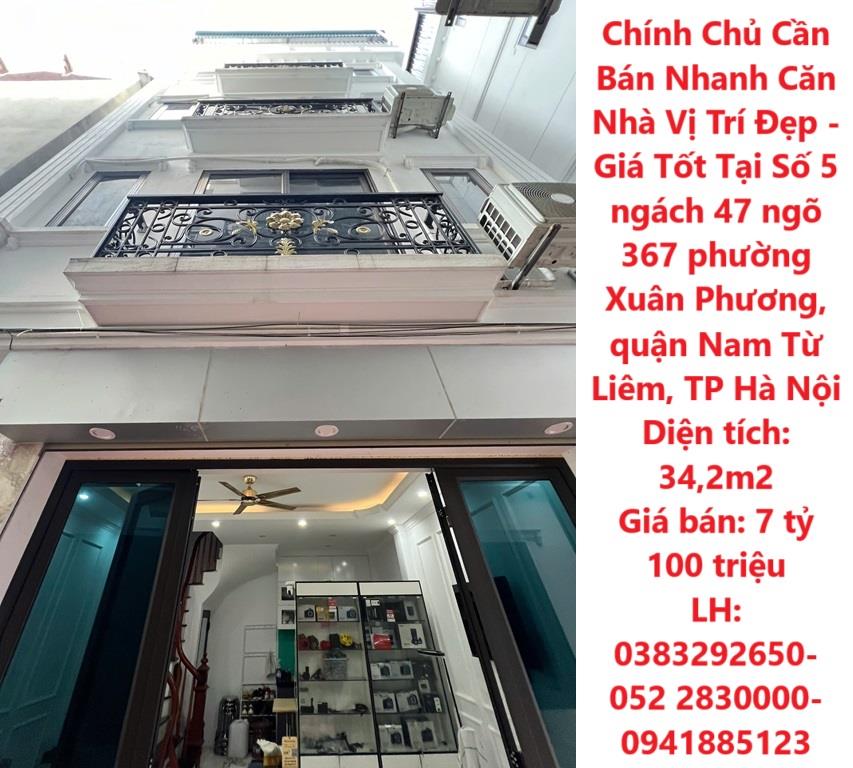 Chính Chủ Cần Bán Nhanh Căn Nhà Vị Trí Đẹp - Giá Tốt Tại quận Nam Từ Liêm, TP Hà Nội2107868