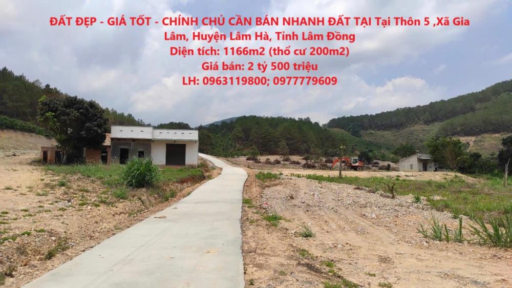 ĐẤT ĐẸP - GIÁ TỐT - CHÍNH CHỦ CẦN BÁN NHANH ĐẤT TẠI Tại Thôn 5 ,Xã Gia Lâm, Huyện Lâm Hà, Tỉnh Lâm Đồng2108576