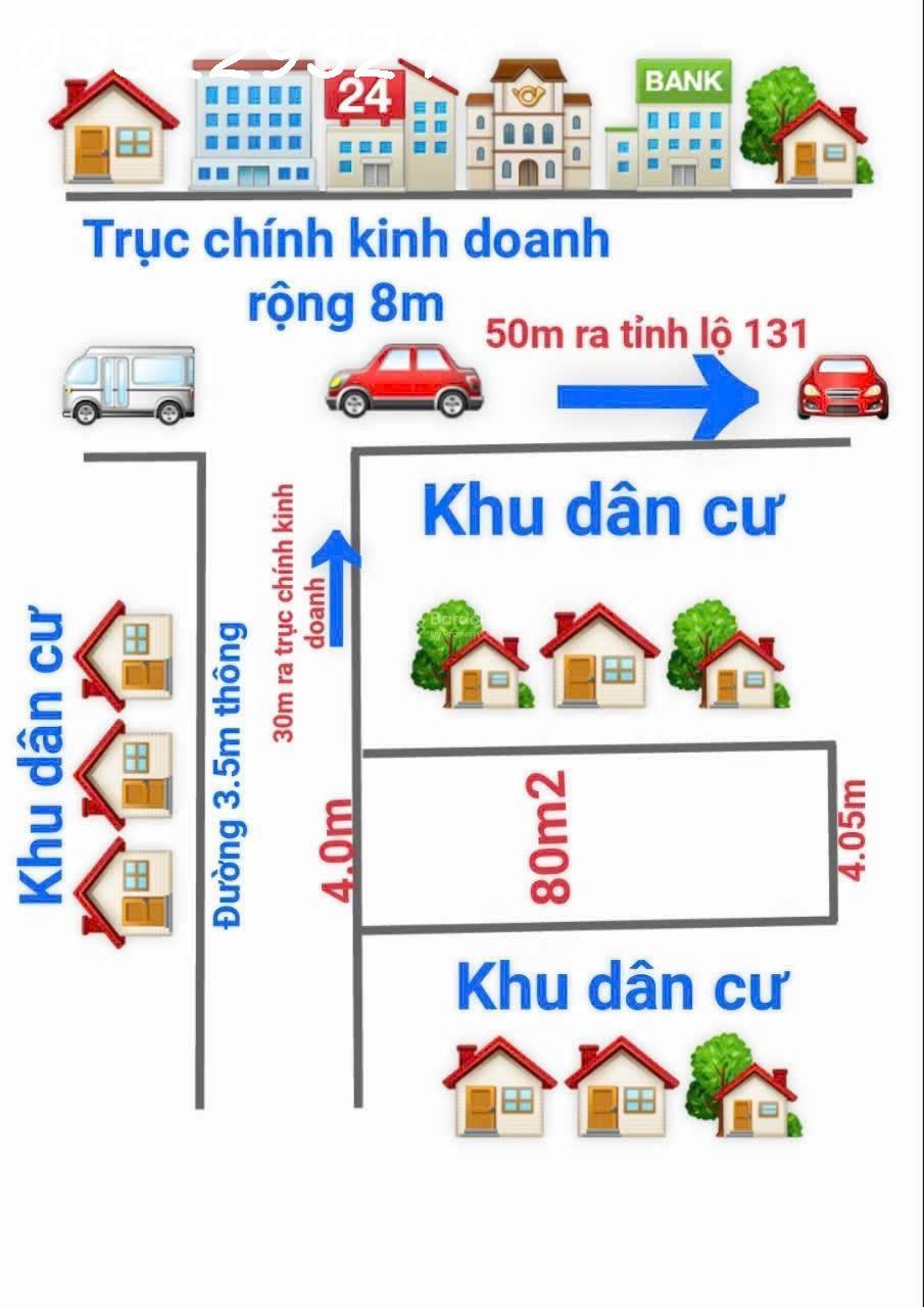 Bán đất tại Mai Đình, Sóc Sơn. Diện tích 80.3m2, mặt tiền 4m, nở hậu 4.05m.Lh 0352 293 2412138203