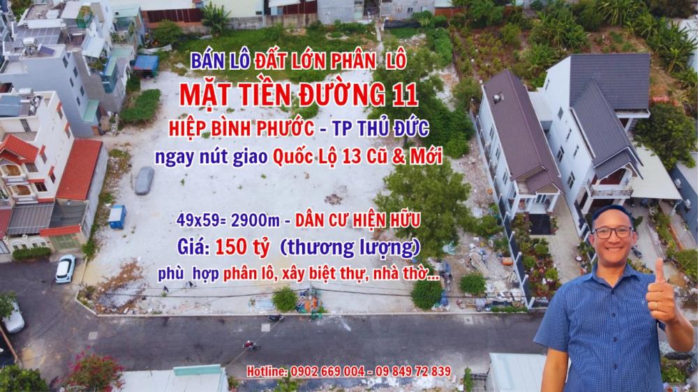 Bán Lô Đất Lớn Mặt Tiền Đường Số 11, Hiệp Bình Phước,  Thành Phố Thủ Đức2098819