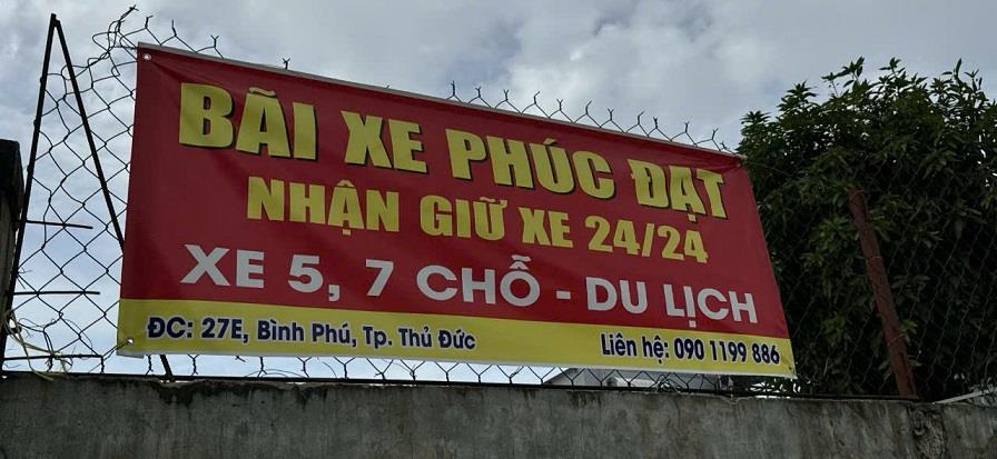 Dịch vụ bãi giữ xe ô tô 24/24 tại Bình Phú, TP Thủ Đức, TP HCM2179317