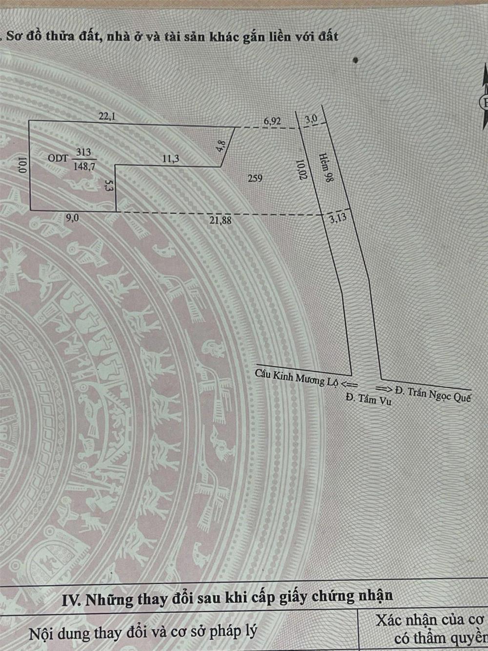 Cần Bán Nhanh Lô Đất Tại Hẻm 98 Tầm Vu ( Gần Cầu Trần Hoàng Na), Phường Hưng Lợi, Ninh Kiều, Cần Thơ2155723