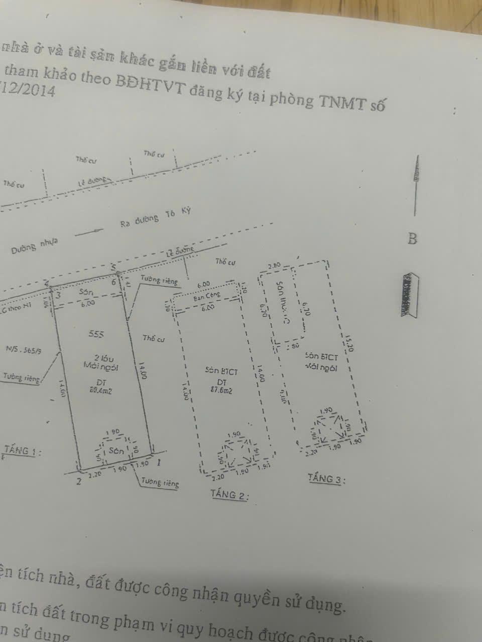 Căn duy nhất 1/ Cách MT Tô Ký 50M, nhà 3 tầng, Trung Mỹ Tây, giá rẻ nhĩnh 7T2067245