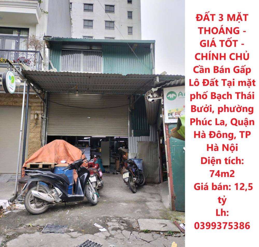 ĐẤT 3 MẶT THOÁNG - GIÁ TỐT - CHÍNH CHỦ Cần Bán Gấp Lô Đất Tại phường Phúc La, quận Hà Đông, Hà Nội2097690