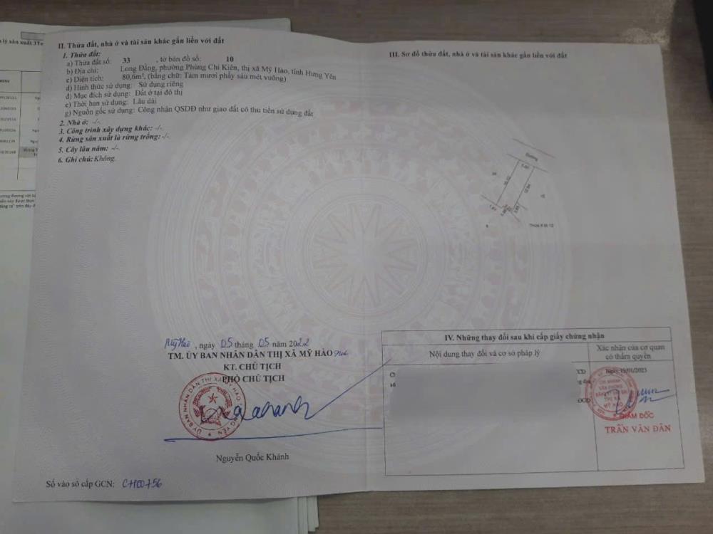 LÔ VIP - MÌNH CẦN BÁN NHANH LÔ ĐẤT ĐƯỜNG THÔNG TỨ NGẢ - KHU LONG ĐẰNG - MỸ HÀO2546913