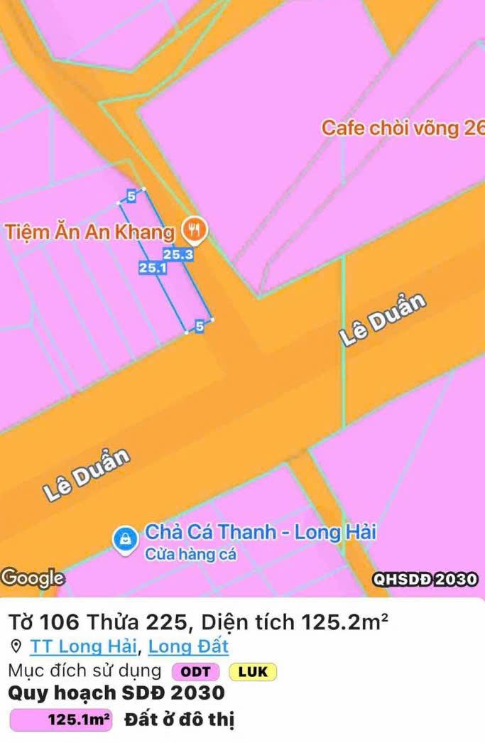 SIÊU HOT – LÔ GÓC NGAY TRUNG TÂM HÀNH CHÍNH LONG HẢI – MẶT TIỀN LÊ DUẨN2661895
