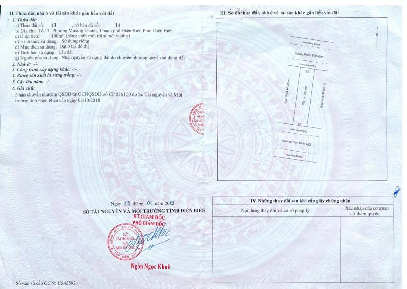 CHÍNH CHỦ BÁN NHÀ MẶT ĐƯỜNG 100m2 PHAN ĐÌNH GIÓT PHƯỜNG MƯỜNG THANH TP ĐIỆN BIÊN PHỦ TỈNH ĐIỆN BIÊN2577712