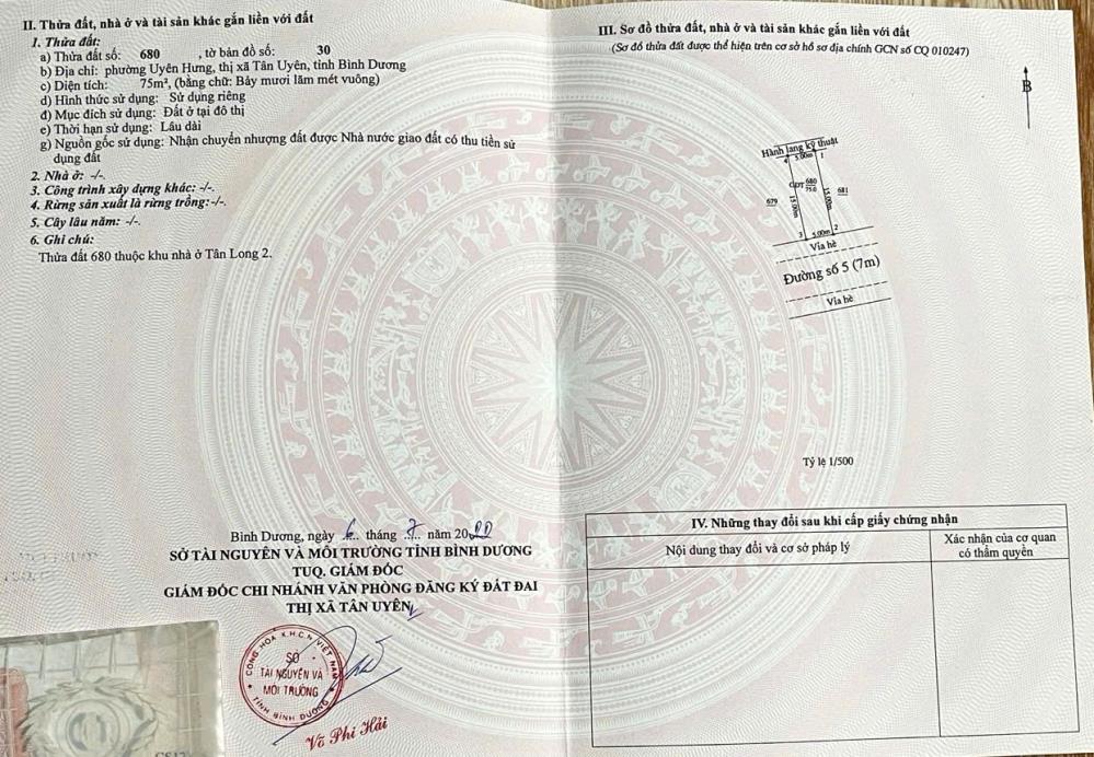 Chính chủ bán lô đất đẹp tại khuTân Long 2, Uyên Hưng, Tân Uyên.2441964
