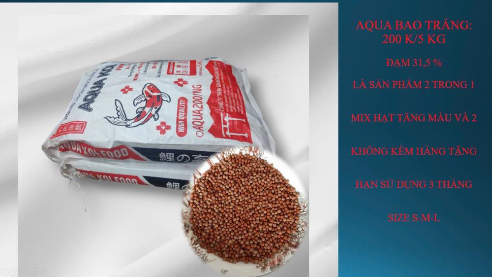 AQUA KOI – Dinh dưỡng đột phá giúp cá phát triển toàn diện, lên màu chuẩn thi đấu, tăng cường sức đề kháng và duy trì môi trường nước trong vắt như pha lê.2570512