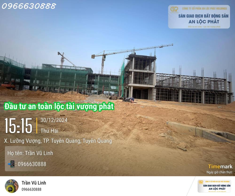 Bán đất nền 110m2, sổ đỏ, gần BV 20ha Tuyên Quang2356662