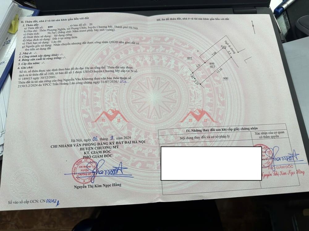 CHÍNH CHỦ BÁN LÔ ĐẤT 50,7M TẠI PHỤNG CHÂU-CHƯƠNG MỸ-HÀ NỘI2622874