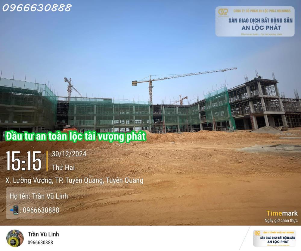Bán đất nền 110m2, sổ đỏ, gần BV 20ha Tuyên Quang2356661