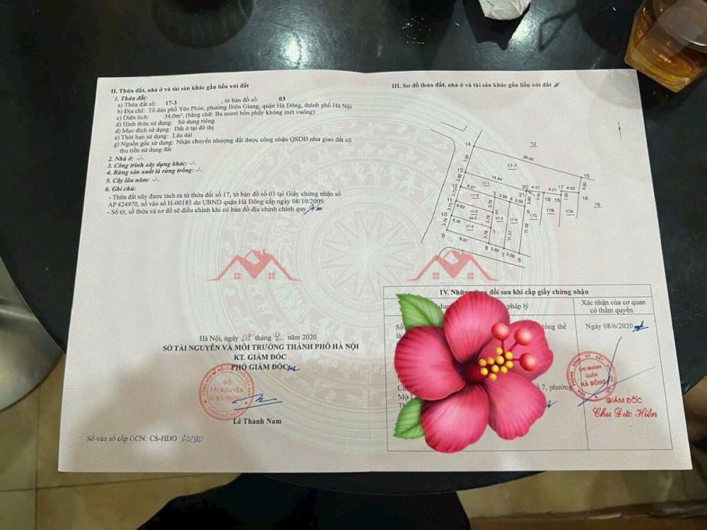 CHÍNH CHỦ BÁN LÔ ĐẤT 34M TẠI BIÊN GIANG-QUẬN HÀ ĐÔNG-HÀ NỘI2622685