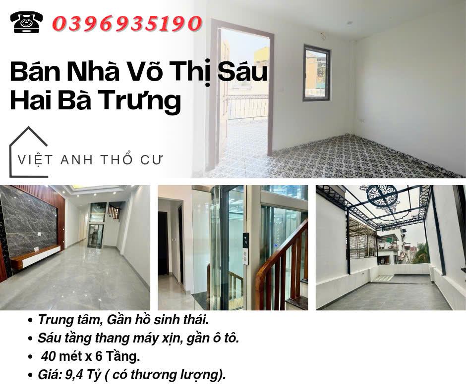 Bán nhà phố Võ Thị Sáu, Nội Thất Hiện Đại, Vài Bước Ô Tô, 40mx6T, Giá: 9.4 Tỷ, Lh: 0396935190.2412370