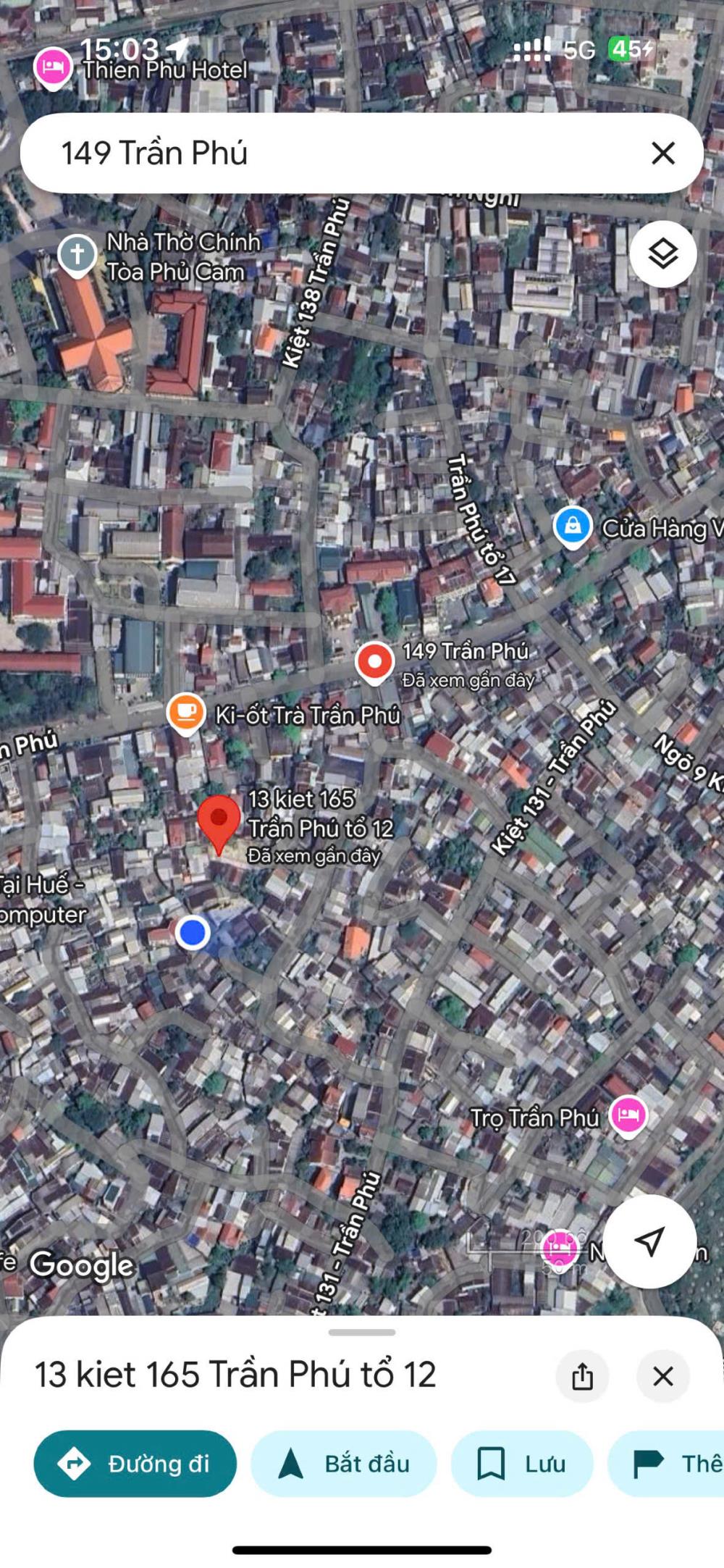 ❌ Bán đất Kiệt 149 Trần Phú, Phước Vinh,TP Huế Giá chỉ:1,5xx tỷ.❌2628128