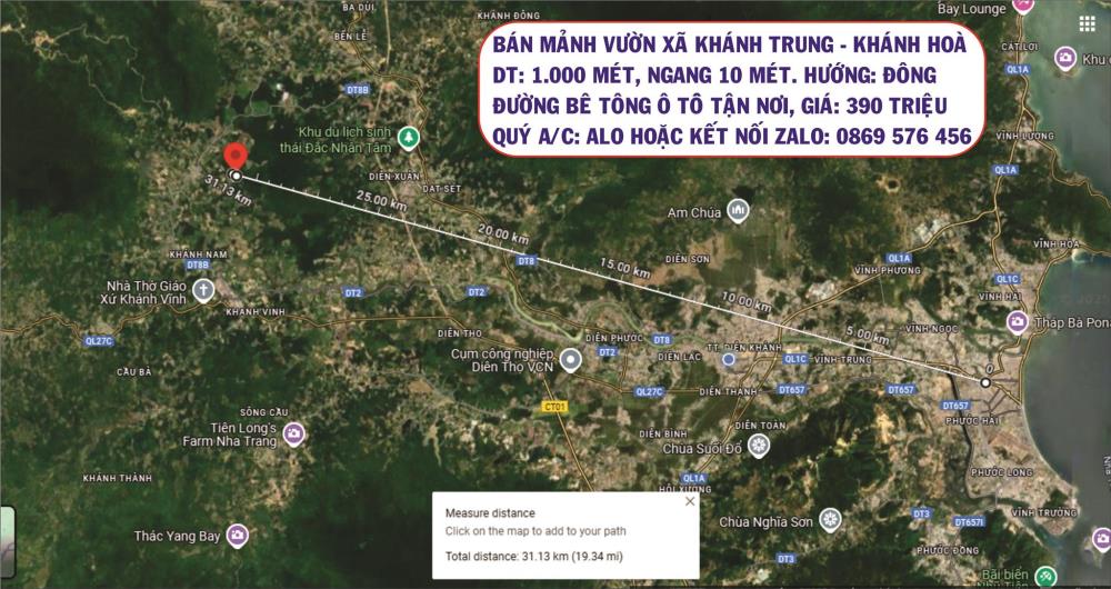 BÁN ĐẤT VƯỜN GIÁ SIÊU RẺ TẠI KHÁNH TRUNG, KHÁNH VĨNH, KHÁNH HOÀ2427290