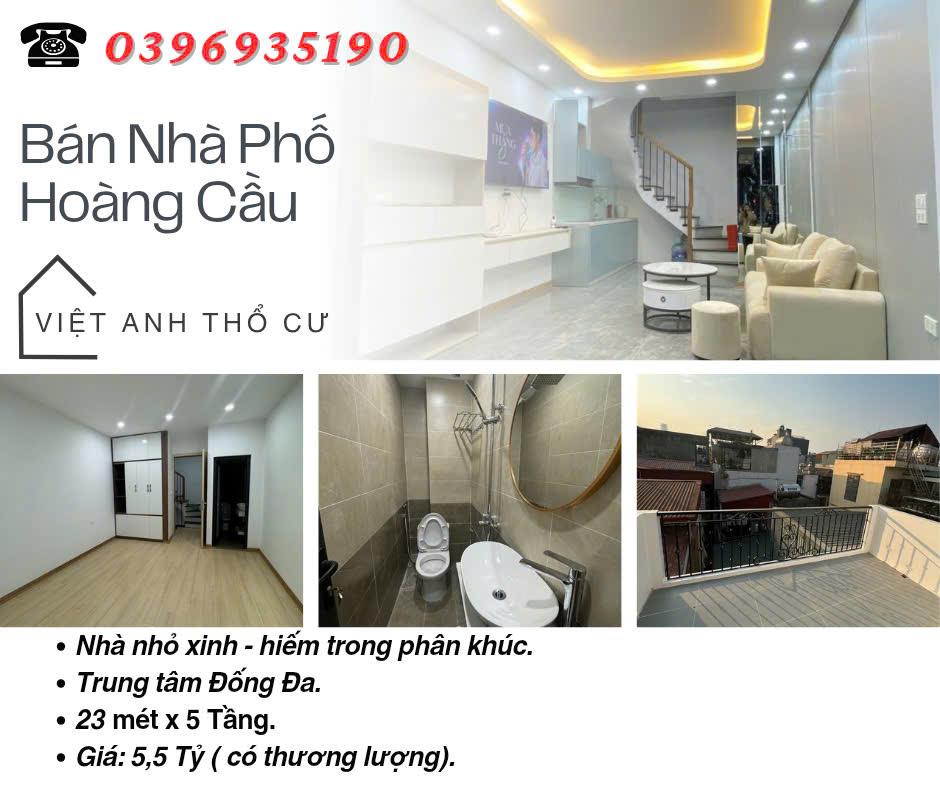 Bán nhà phố Hoàng Cầu, Lõi Đống Đa, Tiện Ích Vô Vàn, 23mx5T,  Giá: 5,5 Tỷ, Lh: 0396935190.2377568