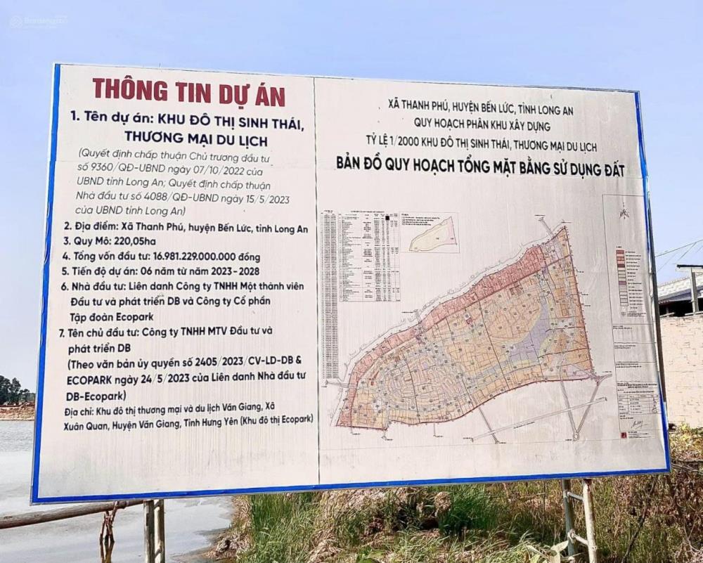 CHÍNH CHỦ Cần Bán Nhanh Lô Đất Thổ Cư 2 MẶT TIỀN Xã Thanh Phú, Bến Lức, Long An2604101