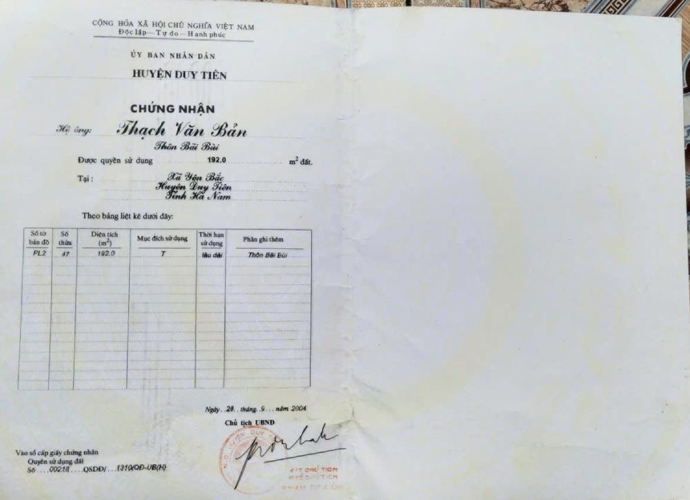 Chính Chủ Bán Lô Đất tổ dân phố Bùi, phường Yên Bắc, thị xã Duy Tiên, Hà Nam2459749
