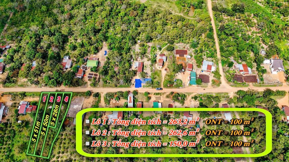 Ea Sin-Krong Busk- Đắk Lắk diện tích 260m2 sẵn 100m2 thổ cư kdc mặt tiền nhựa giá chỉ 149tr sổ sẵn2575941