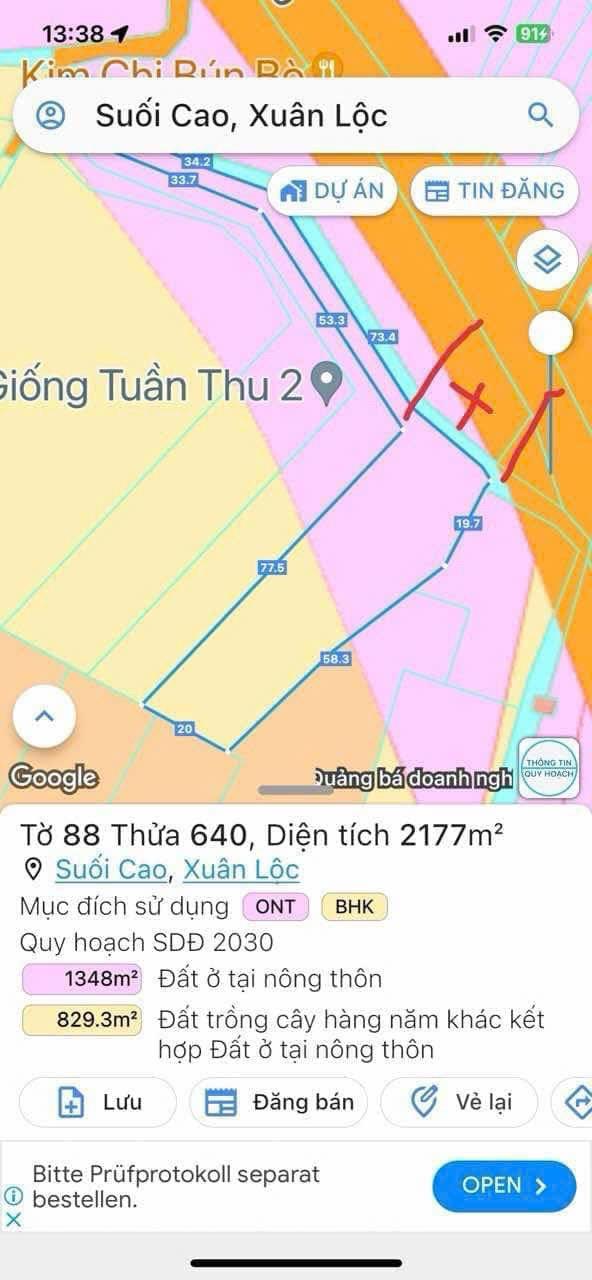 CHÍNH CHỦ Cần Bán Đất Mặt Tiền Đường Nhựa Phượng Vỹ Tại Xã Suối Cao, Xuân Lộc, Đồng Nai2324928