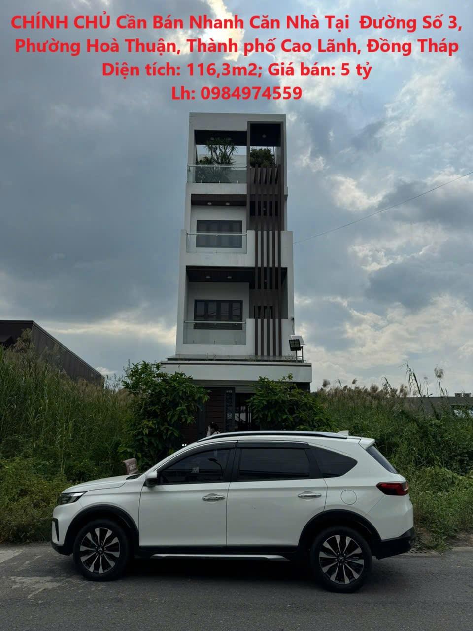 CHÍNH CHỦ Cần Bán Nhanh Căn Nhà Tại  Đường Số 3, Phường Hoà Thuận, Thành phố Cao Lãnh, Đồng Tháp2336517