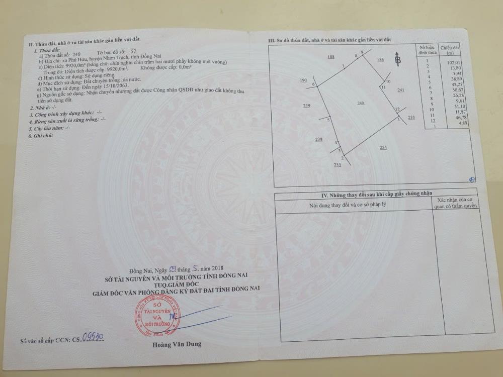 Chính chủ cần bán gấp lô đất siêu đẹp gần đường liên cảng xã Phú Hữu2492547