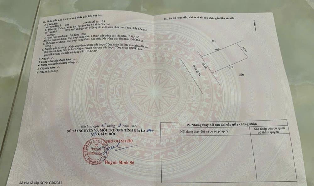 ĐẤT ĐẸP - GIÁ TỐT - Vị Trí Đắc Địa Tại  Thôn 5, Xã Ia Pal, Huyện Chư Sê, Tỉnh Gia Lai2342325