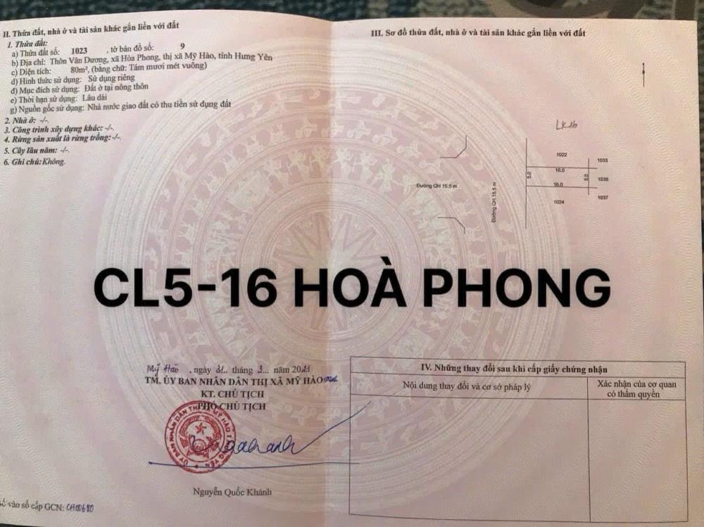 Cần bán giãn dân Hòa Phong, 80m MT5, Giá nhỉnh 2ty2539929