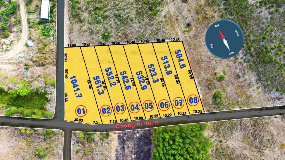 561m2 qh full thổ cư. Đường ô tô. Khu dân cư. Gần khu du lịch giá bán 395tr O79-53NamBa530 chưa đến 700k/m22386736