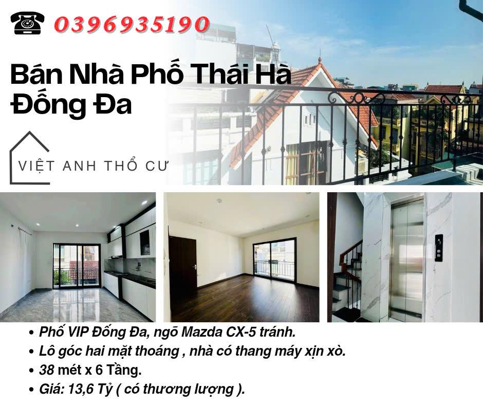 Bán nhà Phố Thái Hà_Mặt Tiền Rộng_Lô Góc Thoáng Sáng_38mx6T_Giá: 13.6 Tỷ_Lh: 0396935190.2461722