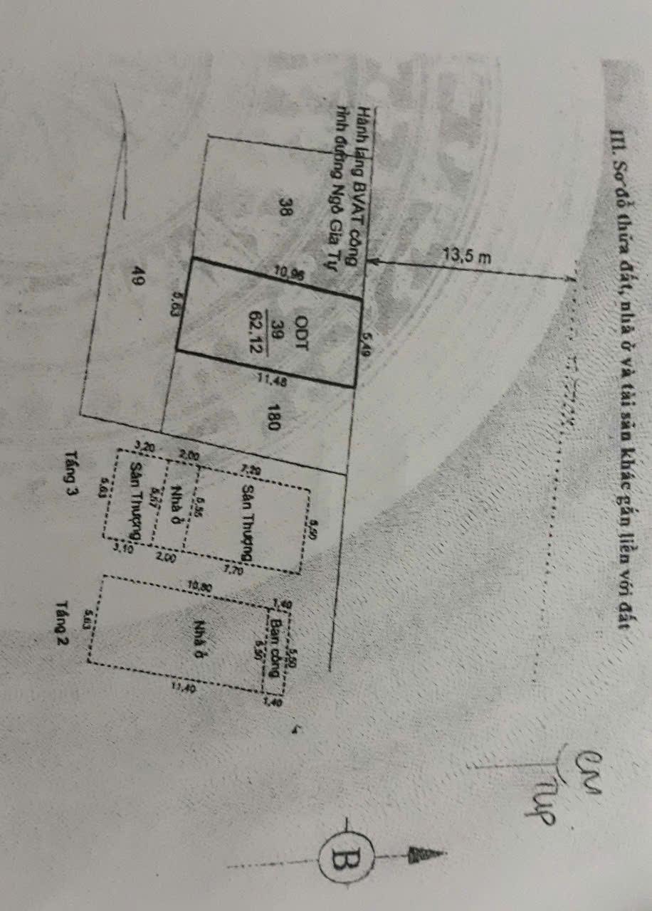 Cc BÁN GẤP-GIẢM còn 4,5 TỶ NHÀ PHỐ 3 TẦNG 349A NGÔ GIA TỰ-TRUNG TÂM TP. PRTC NINH THUẬN Ngang 5,5m nở hậu2564385