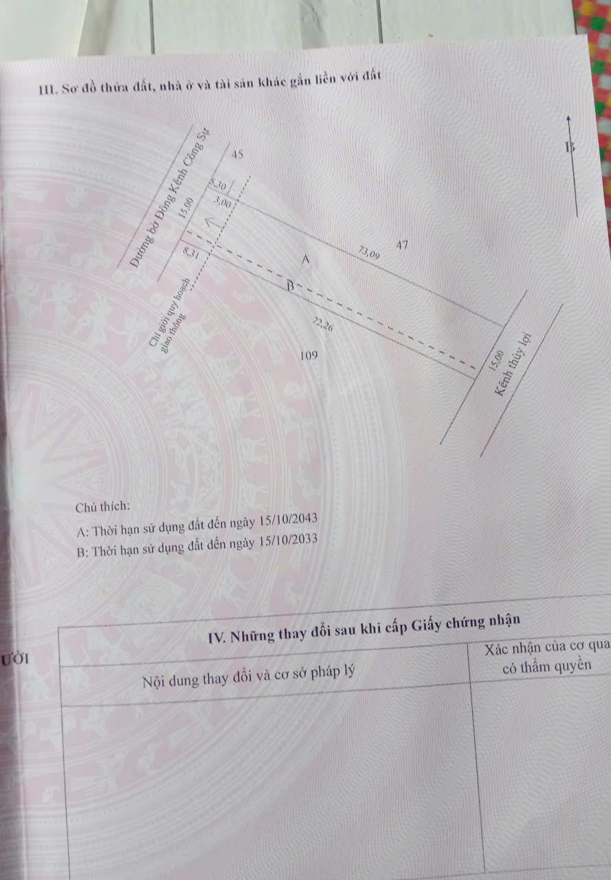 CHÍNH CHỦ Cần Bán Nhanh Lô Đất Tại Xã Thạnh Lợi, Tháp Mười, Đồng Tháp2572788