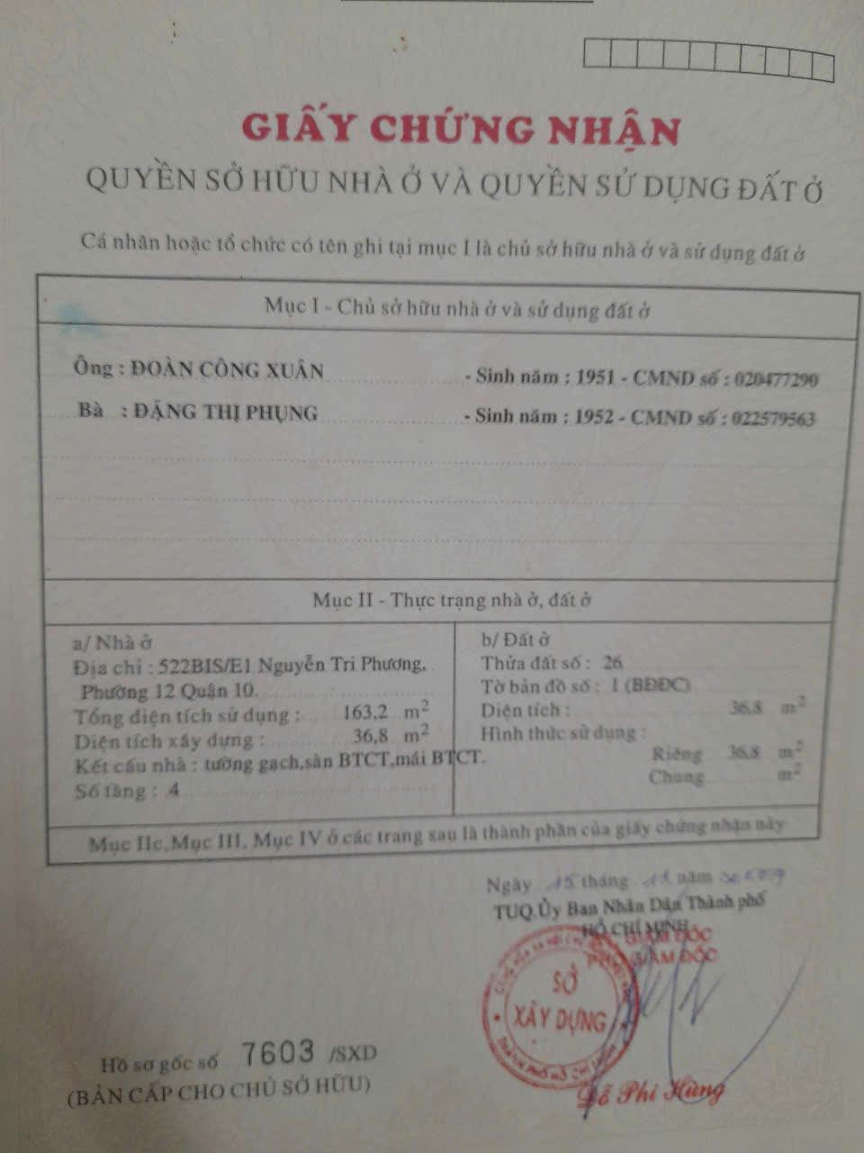 CHÍNH CHỦ CHO THUÊ NHÀ NGUYÊN CĂN GẦN NGÃ TƯ THÀNH THÁI - QUẬN 10 - TP HỒ CHÍ MINH2354115