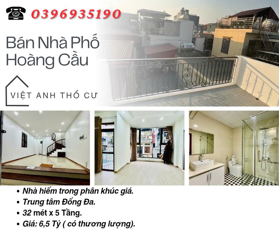 Bán nhà Phố Hoàng Cầu, Dân Xây, Vị Trí Trung Tâm, 32mx5T, Giá: 6.5 Tỷ, Lh: 0396935190.2378699