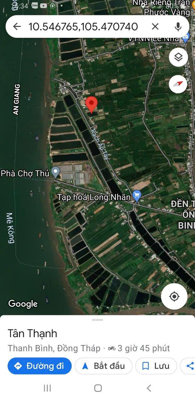 Bán 9331,3m2 Đất Nuôi Trồng Thủy Sản Tại Xã Tân Thạnh, Huyện Thanh Bình, Tỉnh Đồng Tháp.2550794
