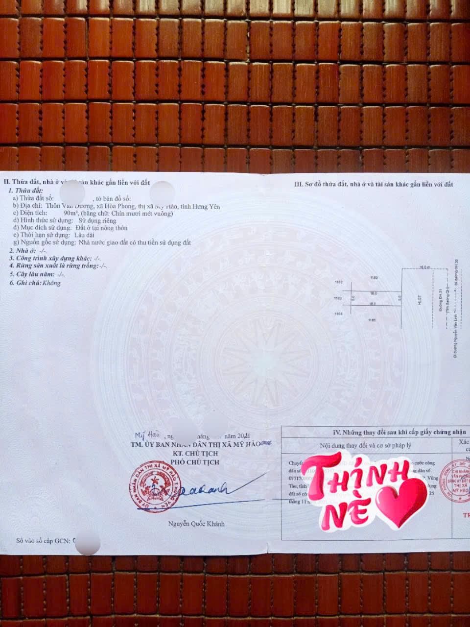 Cần bán giãn dân Hòa Phong, mặt ngoài đường liên xã 32m đối diện UBND xã Giá nhỉnh 4 tỷ2578720